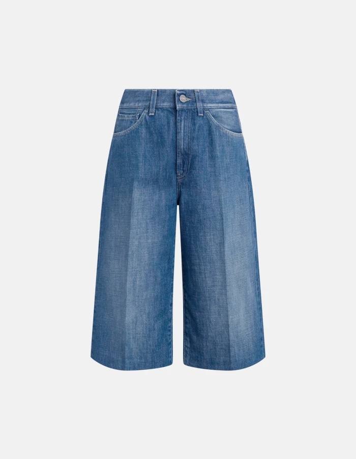 Bermuda Delfine regular in denim fisso