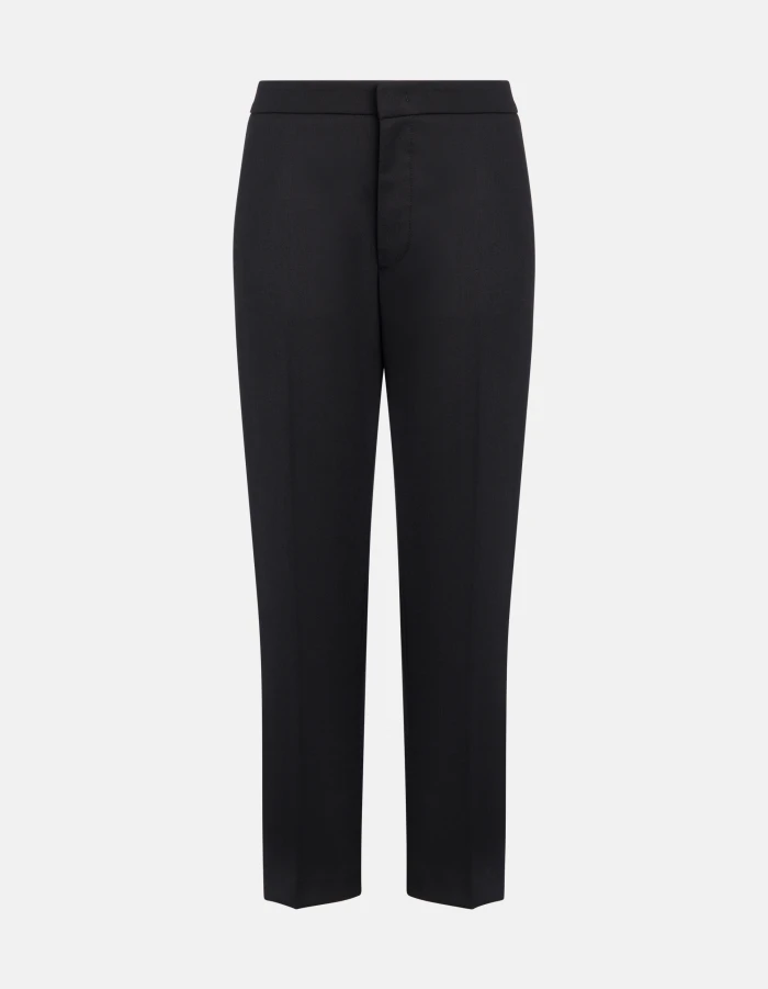Ella loose-fit trousers in wool-blend gabardine