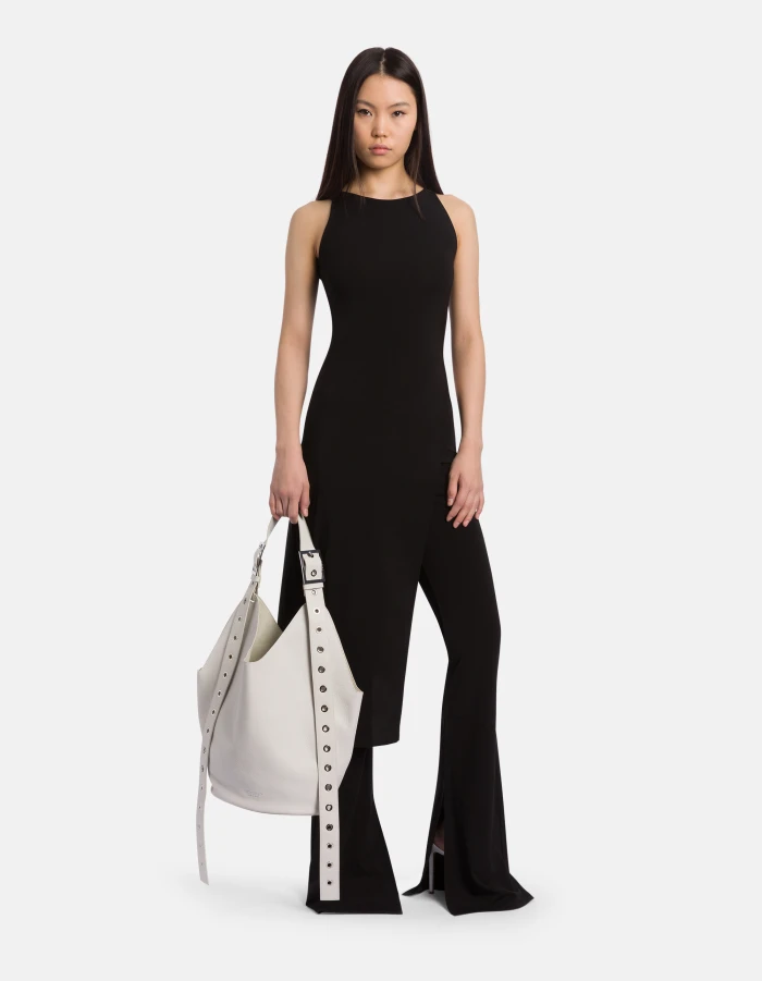 Slim-fit trousers in viscose jersey