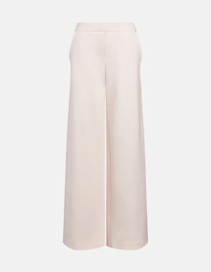 Wide-leg double jersey trousers