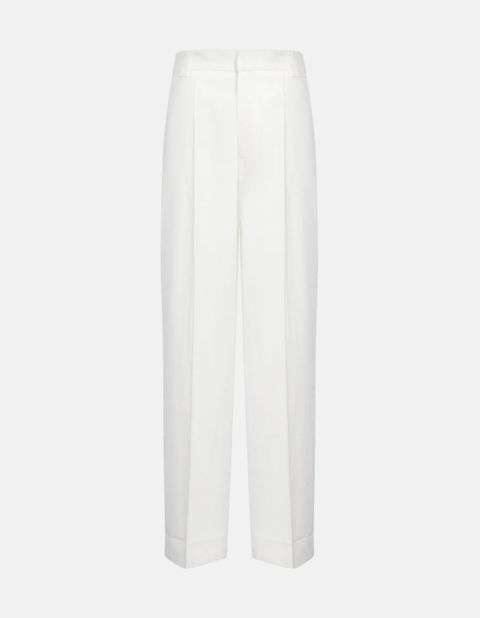 Abby wide-leg trousers in viscose gabardine