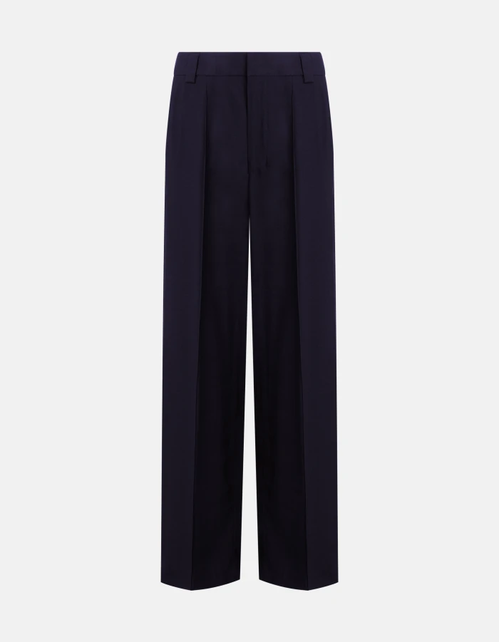 Abby wide-leg trousers in viscose gabardine