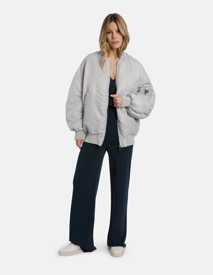 Pantaloni wide leg in viscosa