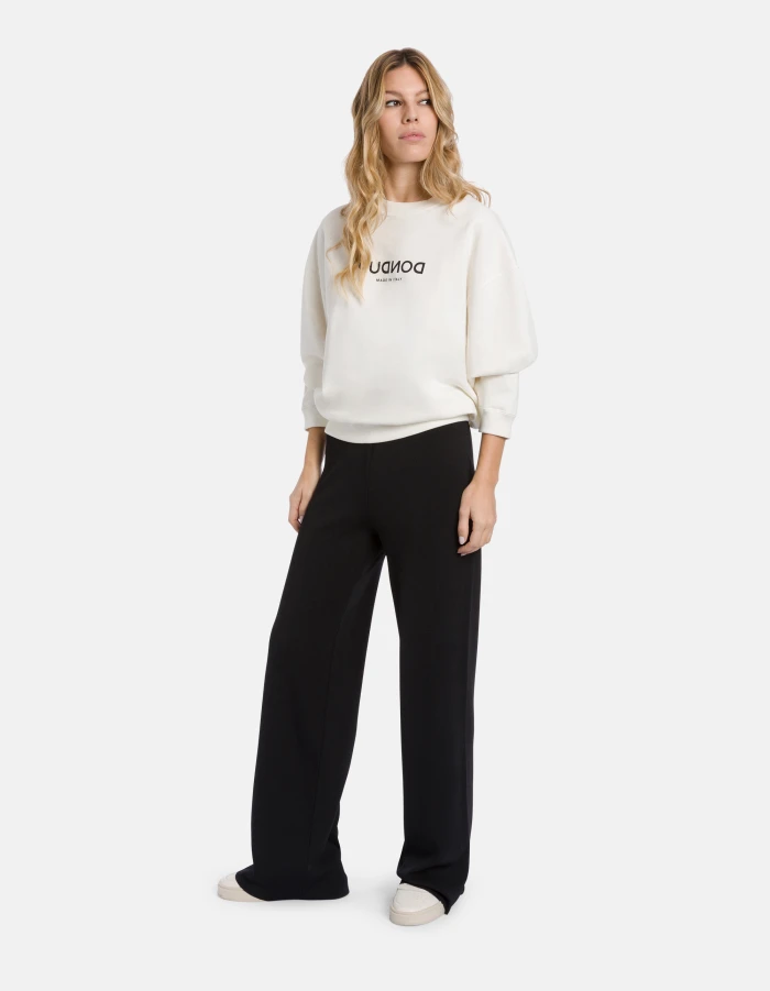 Pantaloni wide leg in viscosa