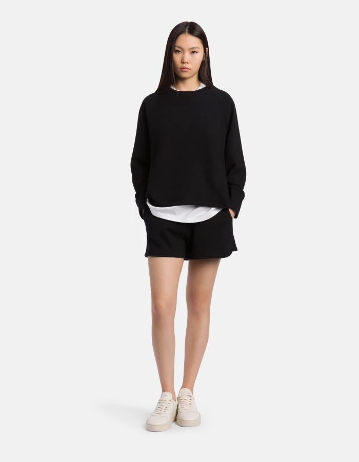 Shorts loose in cotone garzato
