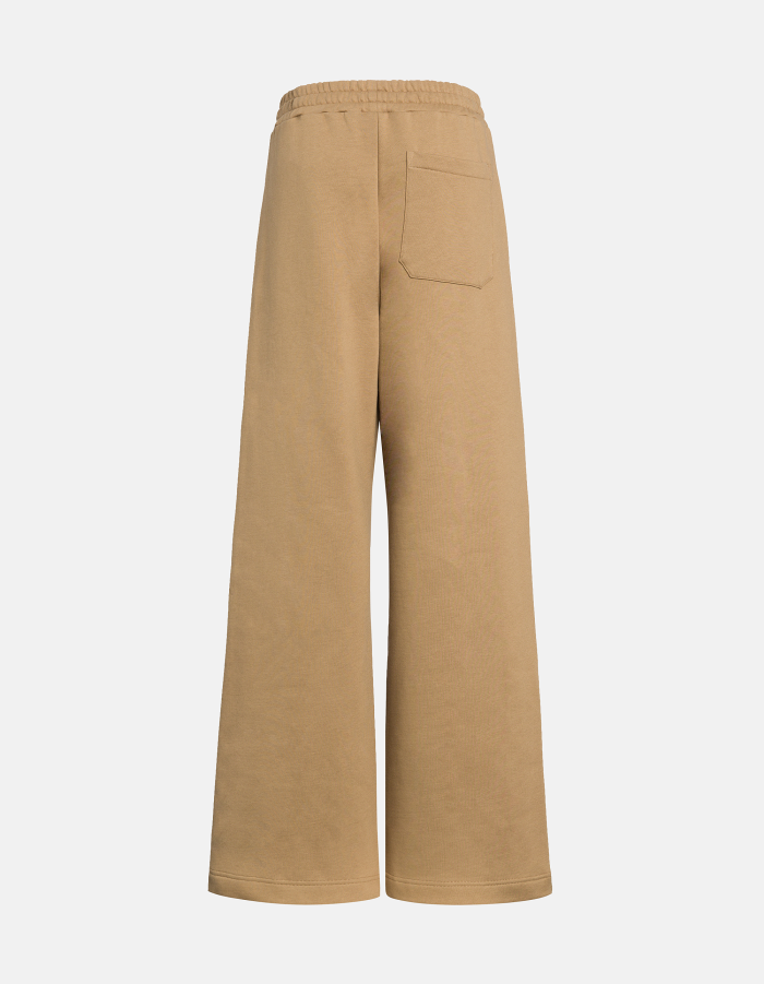 Wide leg trousers in cotton fleece