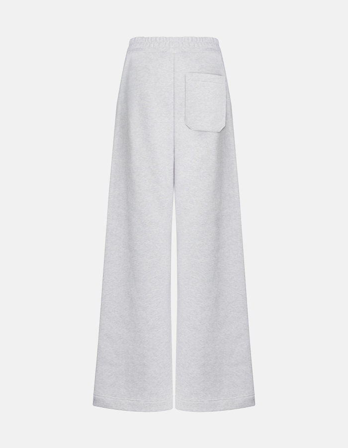 Wide leg trousers in cotton fleece