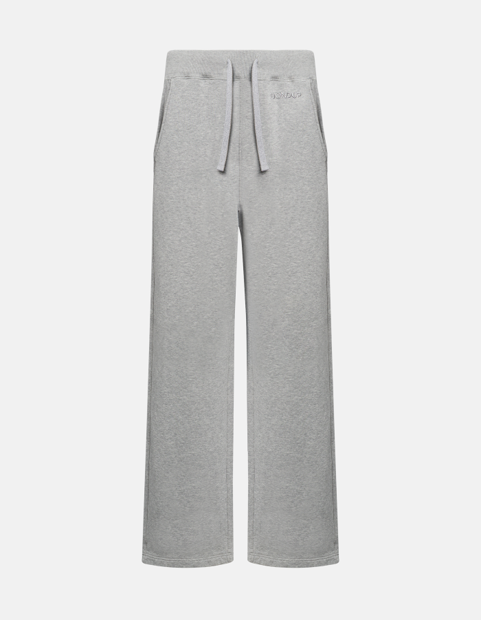 Wide leg trousers in cotton fleece