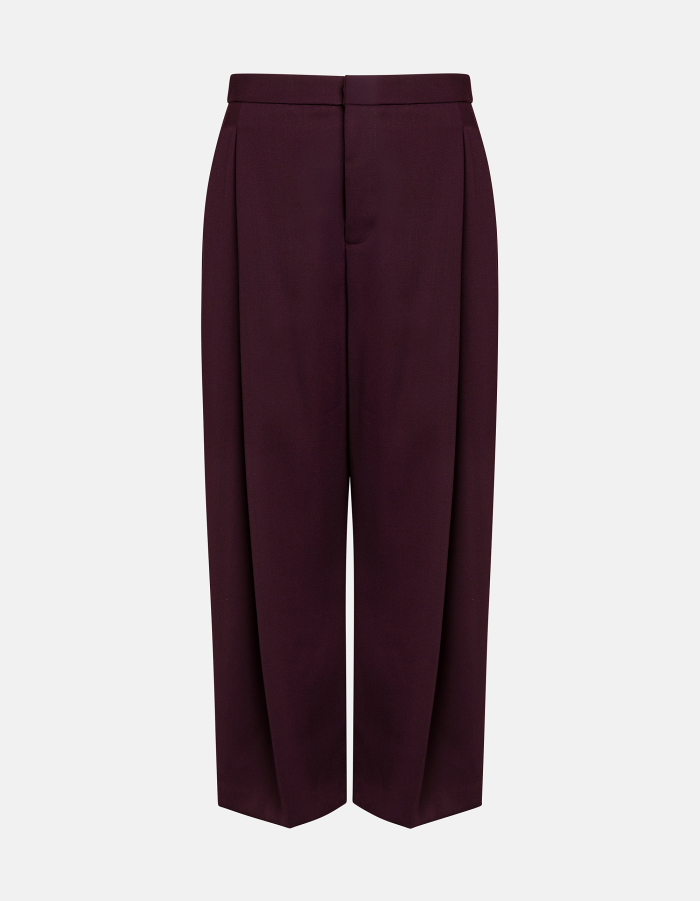 Noa loose trousers in wool-blend gabardine