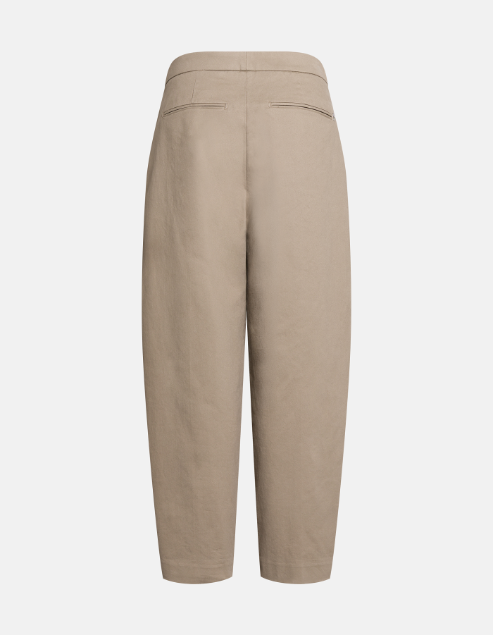 Pantaloni Sally loose in gabardina di cotone