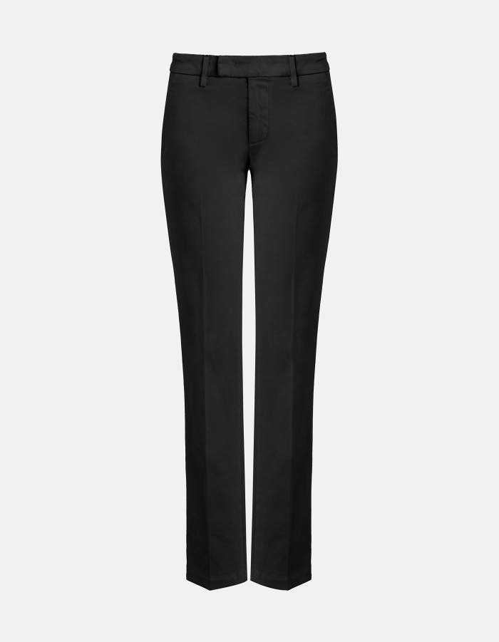 Hose Eleanor in pfirsichfarbenem Satin mit normaler Passform
