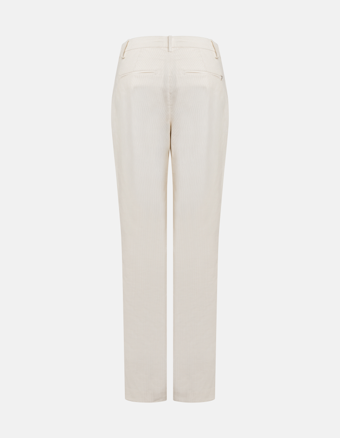 Pantaloni Eleanor regular in velluto stretch
