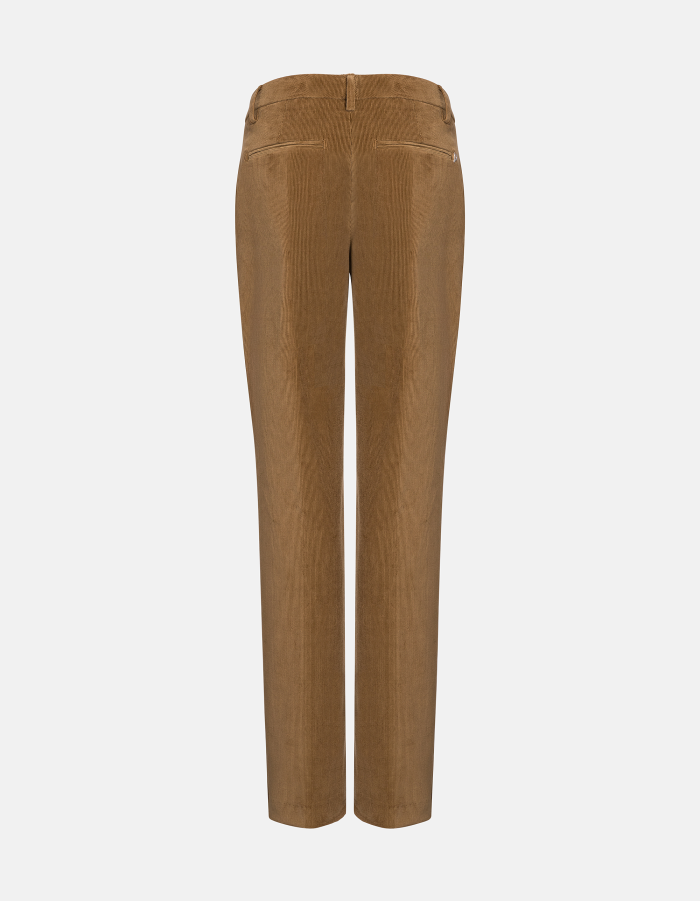 Eleanor regular-fit stretch velvet trousers