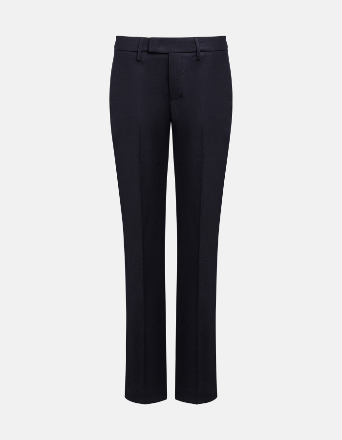Eleanor regular-fit flannel trousers