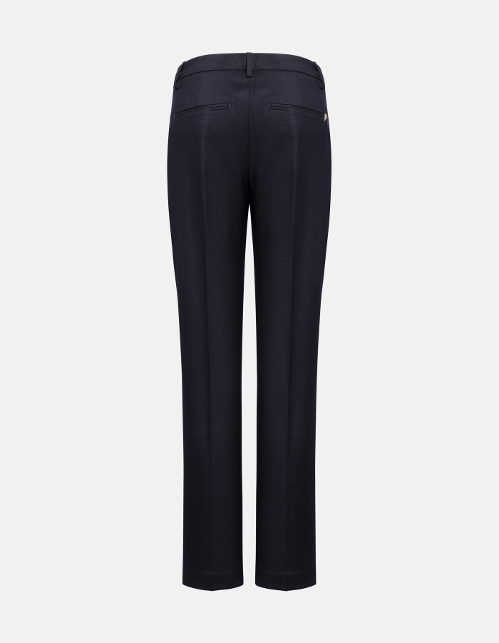 Eleanor regular-fit flannel trousers