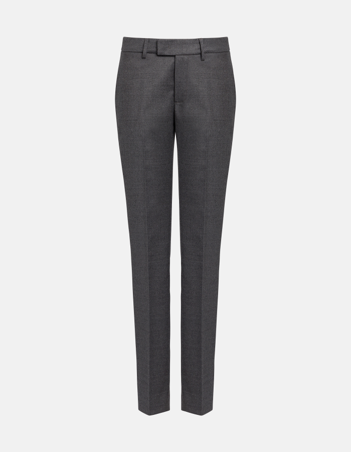 Eleanor regular-fit flannel trousers