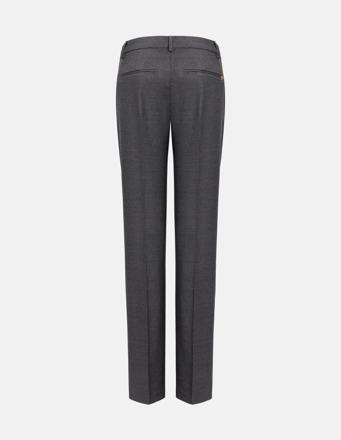 Eleanor regular-fit flannel trousers