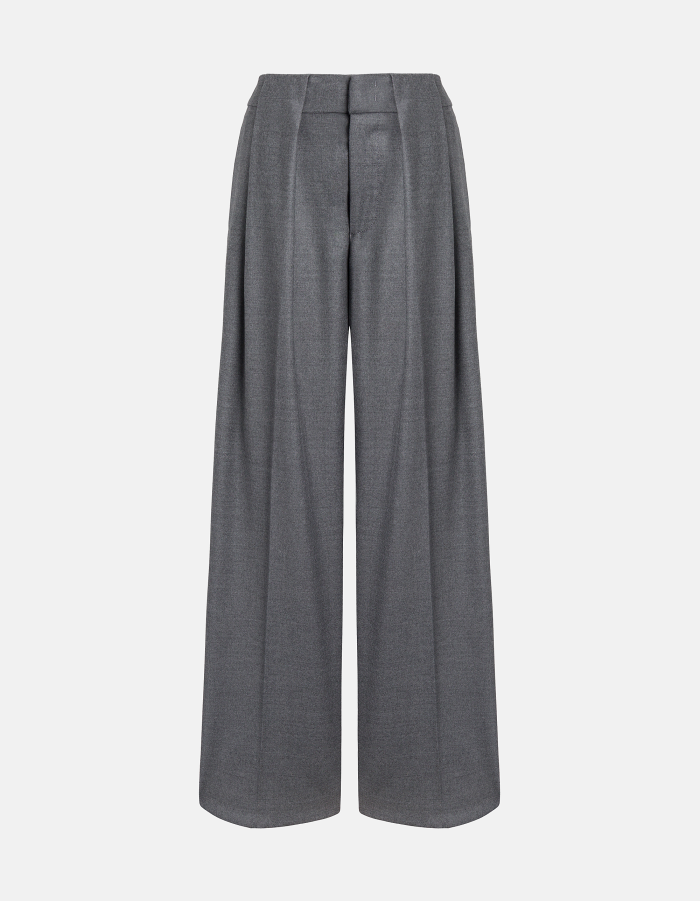Hose Lucia mit weitem Bein aus Flanell