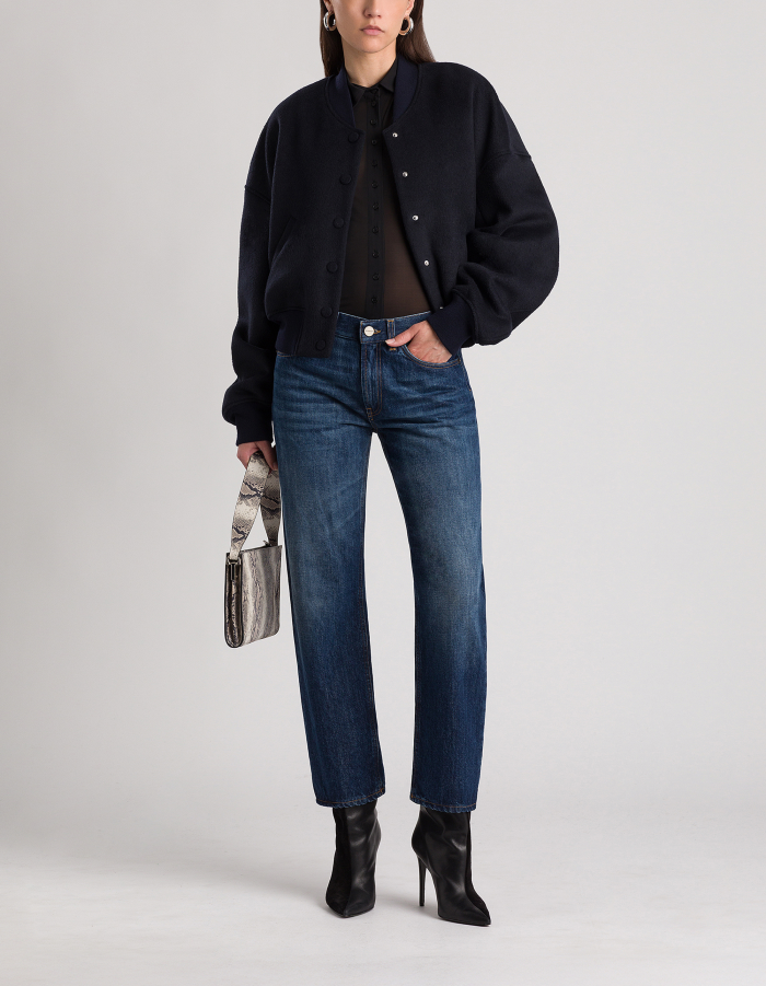 Dafne regular-fit jeans in rigid denim