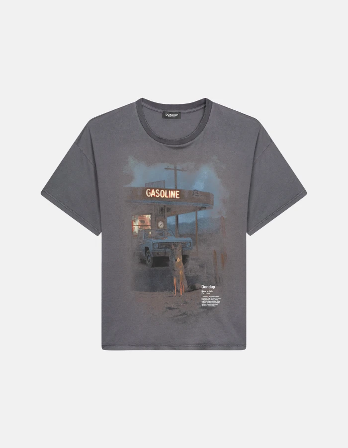 T-shirt girocollo over in jersey