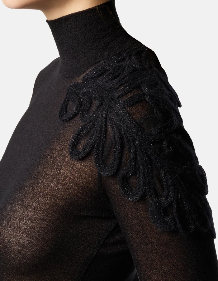 Dolcevita slim in viscosa ricamata