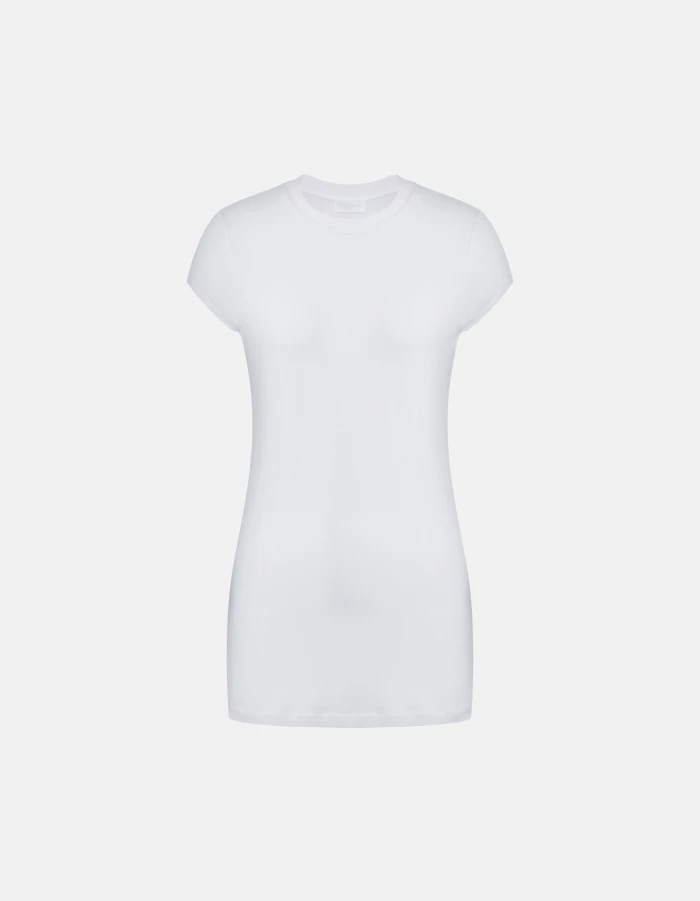 Slim-fit crew-neck T-shirt in viscose