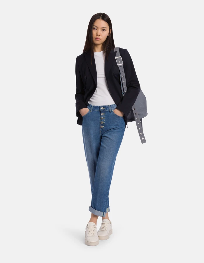 Slim-fit crew-neck T-shirt in viscose