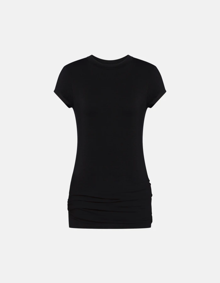 Slim-fit crew-neck T-shirt in viscose