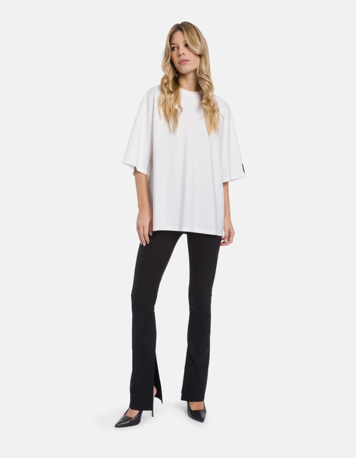 Oversized crew-neck T-shirt in heavyweight jersey