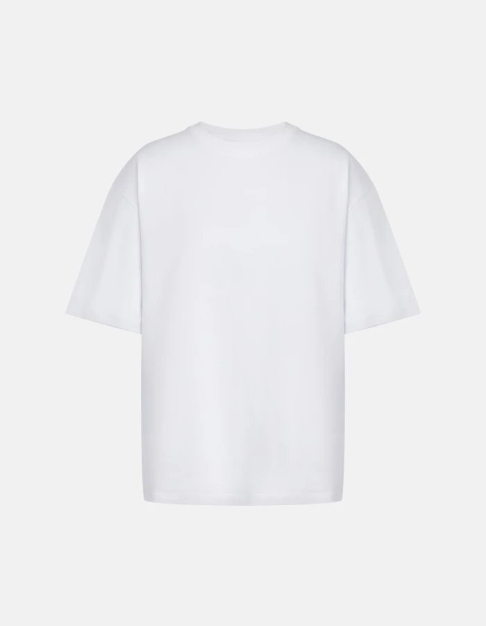 Regular-fit crew-neck T-shirt in treated jersey