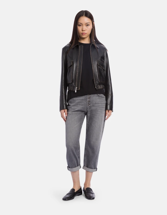 Regular-fit crew-neck T-shirt in jersey