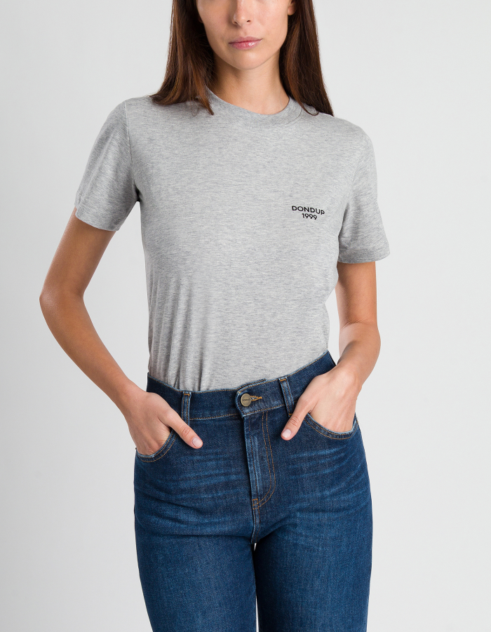 T-shirt girocollo regular in jersey di cotone