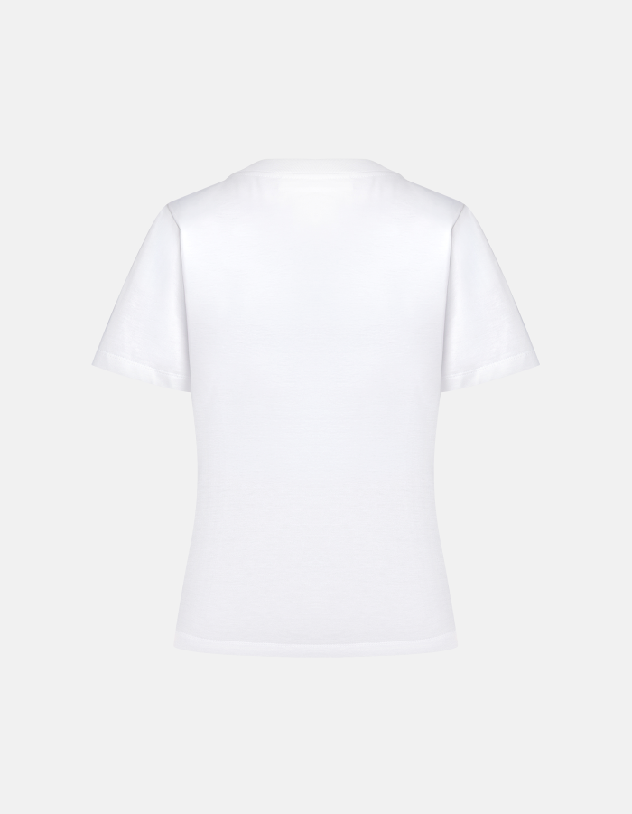 T-shirt girocollo regular in jersey di cotone