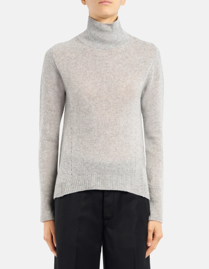 Maglia dolcevita slim in lana cashmere