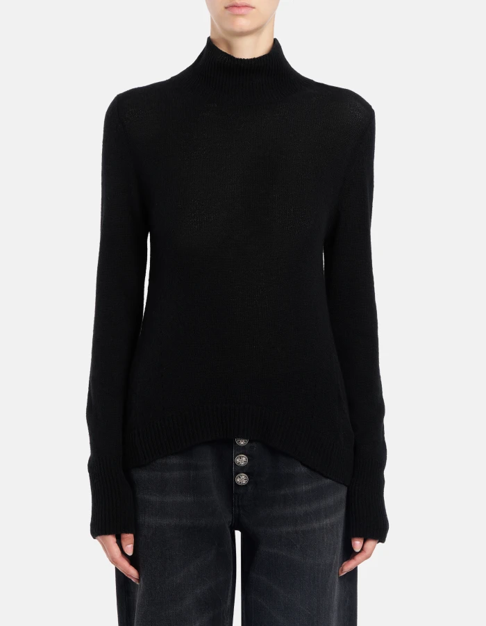 Maglia dolcevita slim in lana cashmere