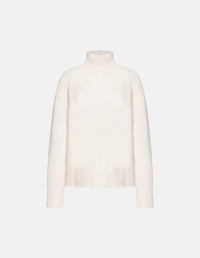 Maglia dolcevita regular in lana e cachemire
