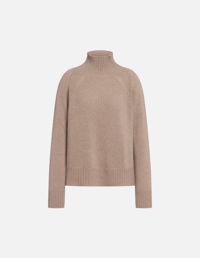 Maglia dolcevita regular in lana e cachemire