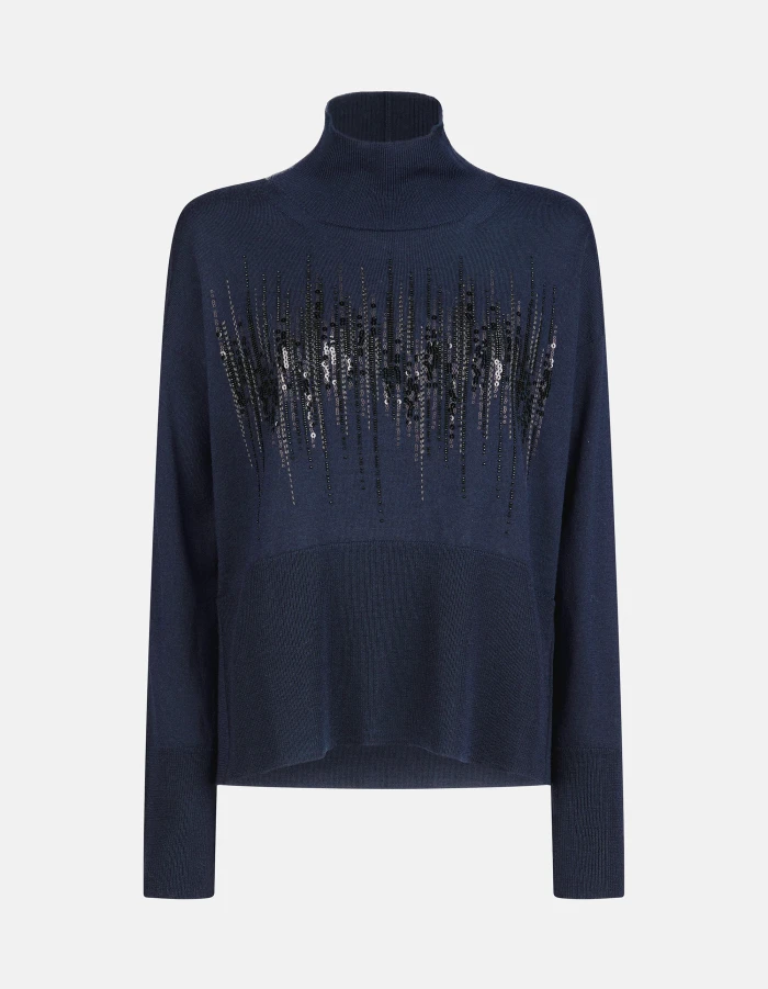 Maglia dolcevita over in lana