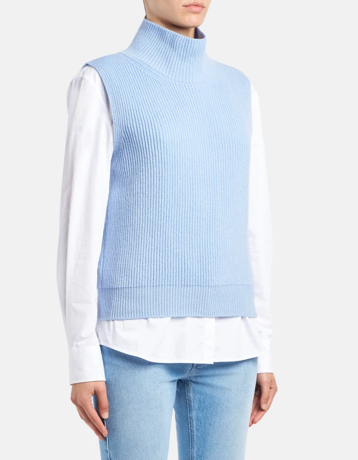 Maglia dolcevita regular in costa inglese