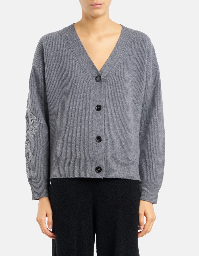 Cardigan regular in costa inglese