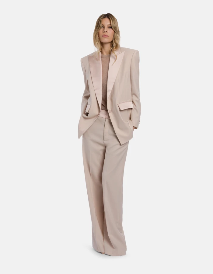 Slim-fit crew-neck jumper in organza