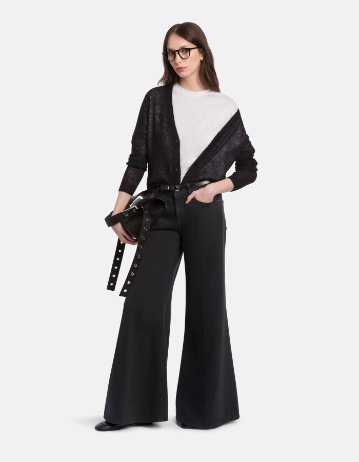 Regular-fit cardigan in alpaca blend