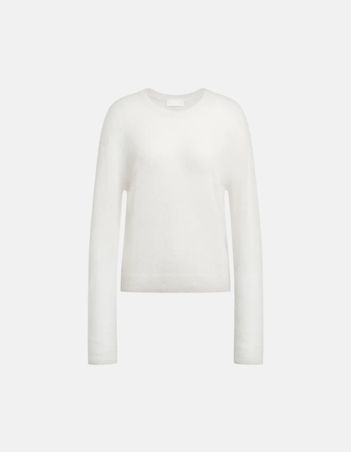 Maglia girocollo regular in misto alpaca