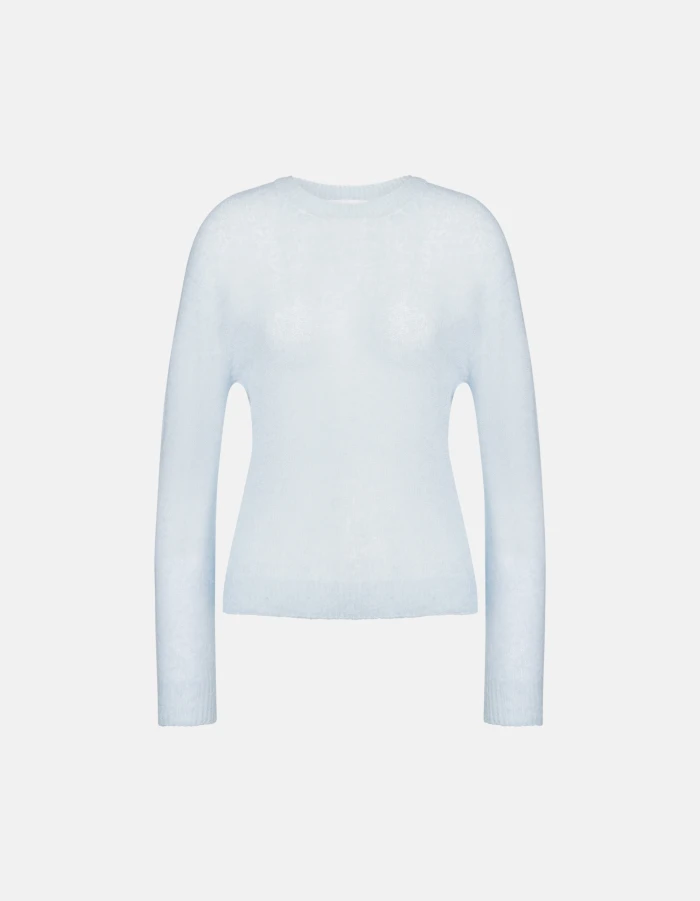 Maglia girocollo regular in misto alpaca