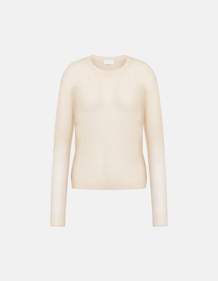 Regular-fit crew-neck jumper in alpaca wool blend