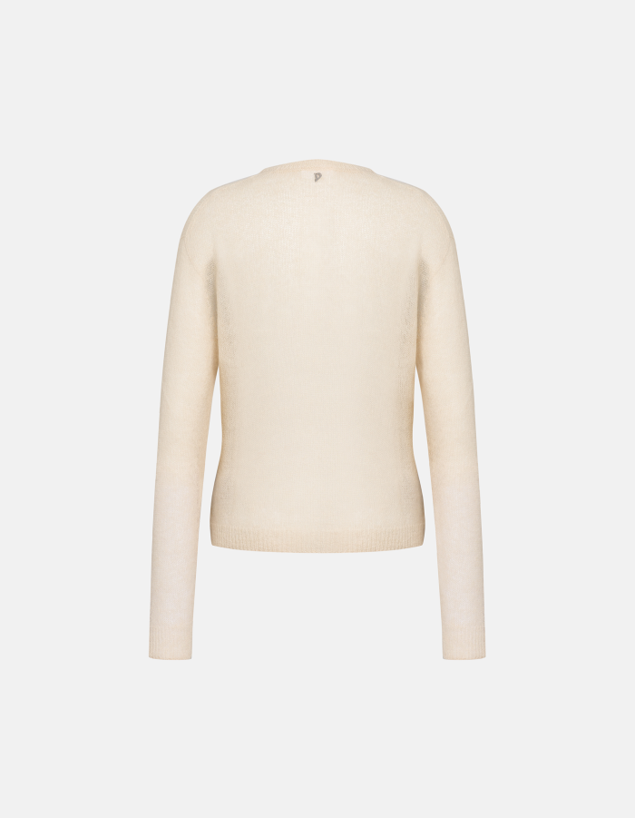 Regular-fit crew-neck jumper in alpaca wool blend