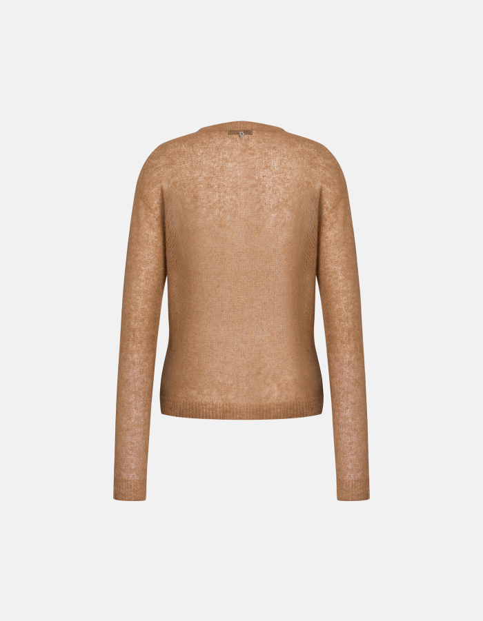 Regular-fit crew-neck jumper in alpaca wool blend
