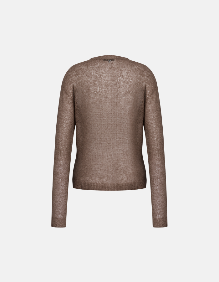 Regular-fit crew-neck jumper in alpaca wool blend