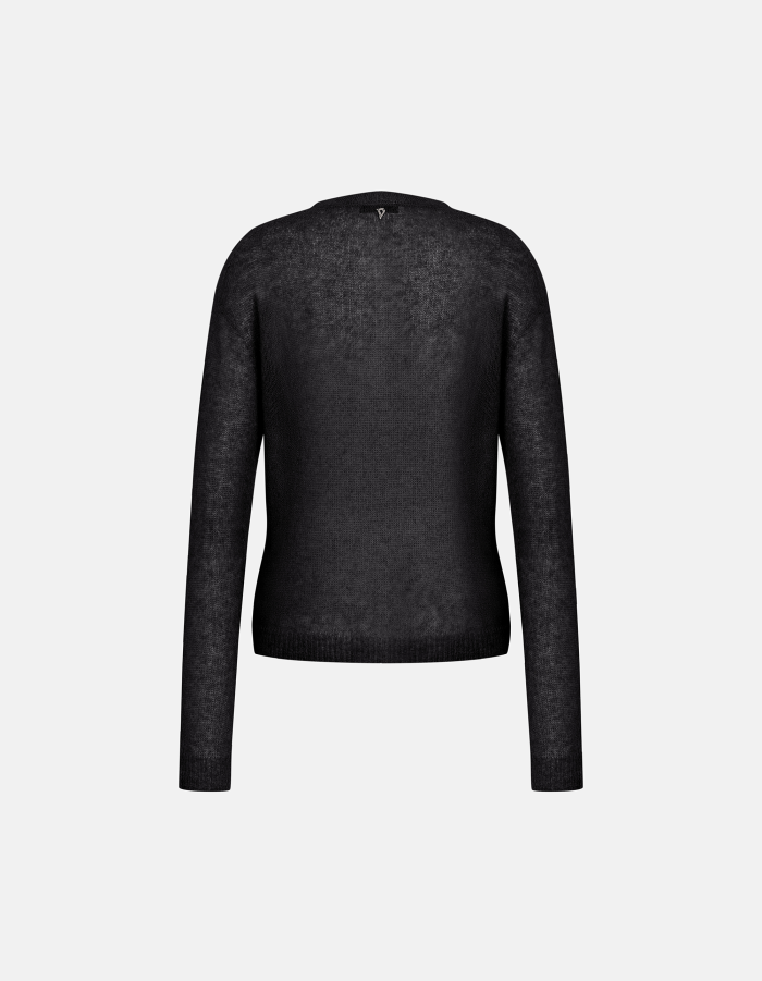Regular-fit crew-neck jumper in alpaca wool blend