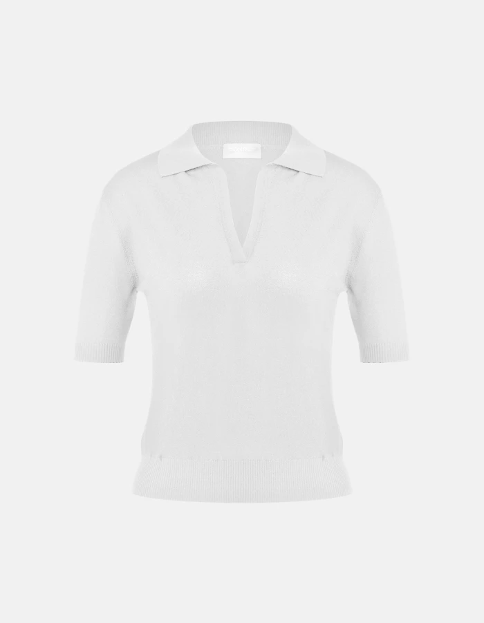 Regular-fit viscose polo shirt